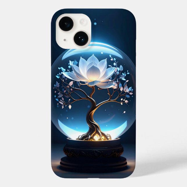 Capas de iphone de Arte Serene Lotus Globe (Verso)