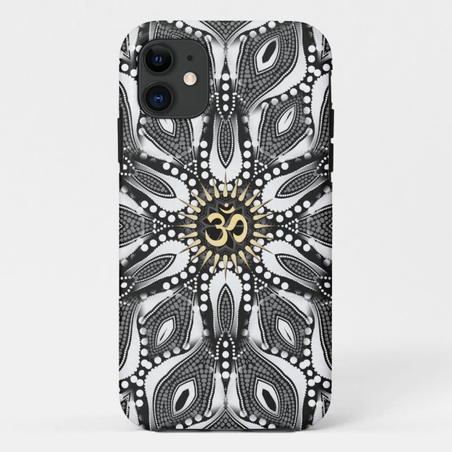 Capas de iphone De Aum Serpente Psicodélico (Verso)