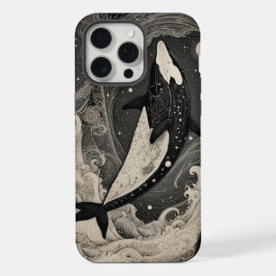 Capas de iphone de baleia de scrimshaw