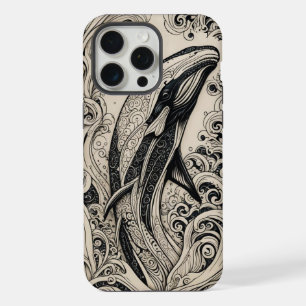 Capas de iphone de Baleia Scrimshaw por Telefone
