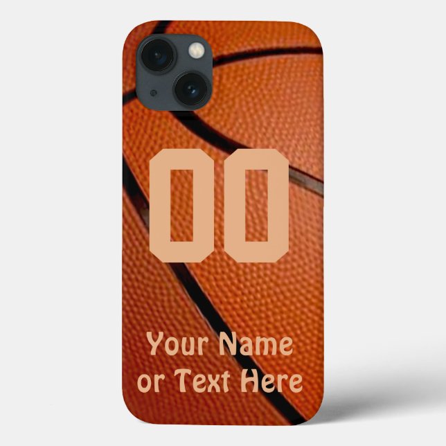 Capas de iphone de basquete, seu nome, número (Verso)