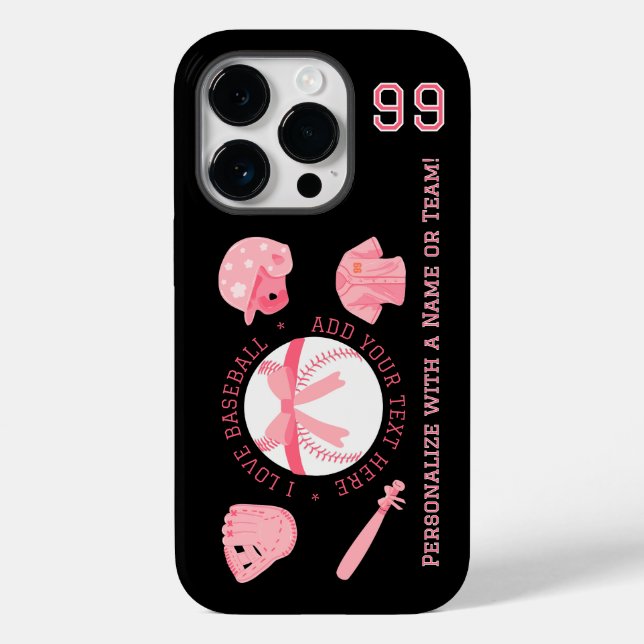 Capas de iPhone de beisebol fofas personalizadas p (Verso)