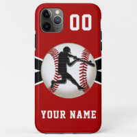 capas de iphone de beisebol Vermelhas e Brancas, M