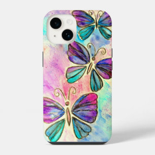 Capas de iphone de Borboletas Rosa Púrpura