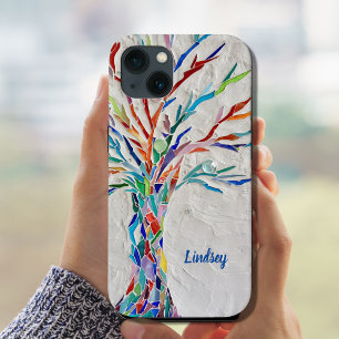 Capas de iphone de caixa-mate da árvore de nomes 