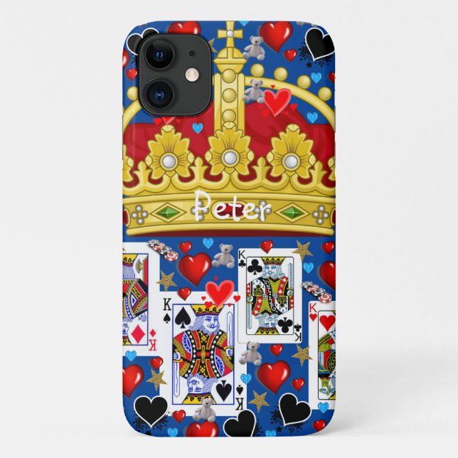 Capas de iphone de Cartão de Reprodução King (Verso)