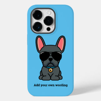 Capas de iphone de Casaco de Cachorro Francês Azul