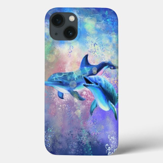 Capas de iphone de Casal de golfinhos (Verso)