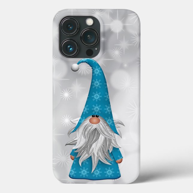 Capas de iphone de Casal Gnomo Azul de Natal (Verso)