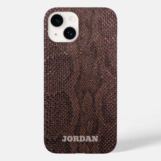 Capas de iphone de Casal-Mate Brown Snakeskin (Verso)