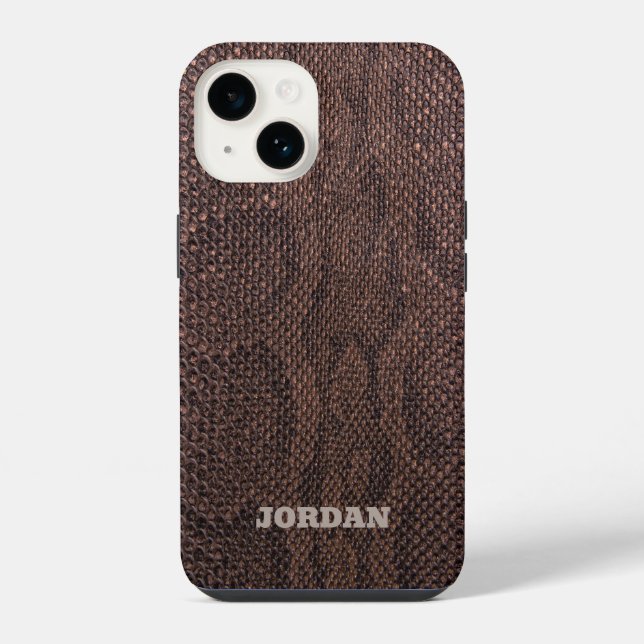 Capas de iphone de Casal-Mate Brown Snakeskin (Verso)
