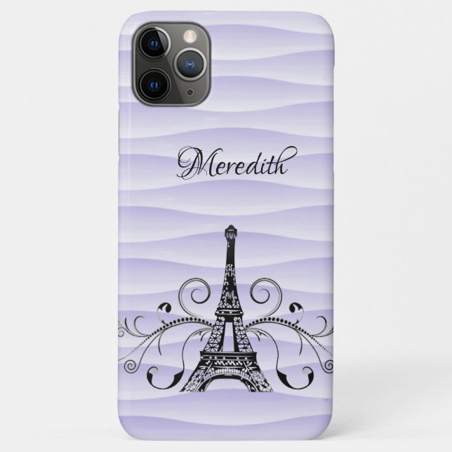 Capas de iphone de Casate de Torre Eiffel Roxa (Verso)