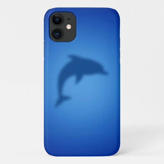 Capas de iphone de Casca de Golfinho Azul (Verso)