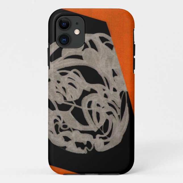 Capas de iphone de Casca de Origem Laranja (Verso)