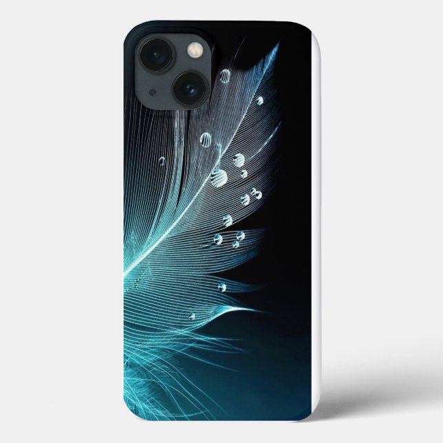 Capas de iphone de Casca de Pena Azul (Verso)
