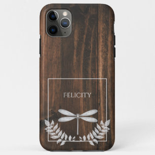 Capas de iphone de Cascata de Dragonfly Rustic Sil
