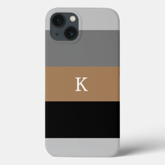 Capas de iphone De Cascata Monograma Com Stripe Ma