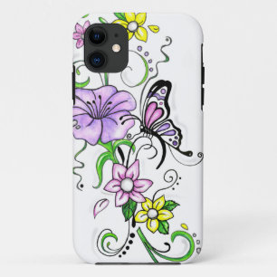 Capas de iphone De Casquilho De Borboleta Floral