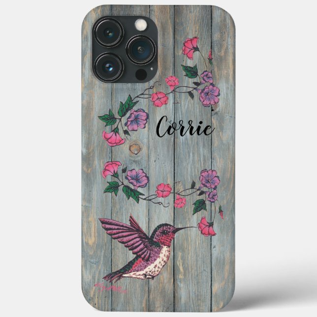 Capas de iphone de Casquilho de Hummingbird (Verso)