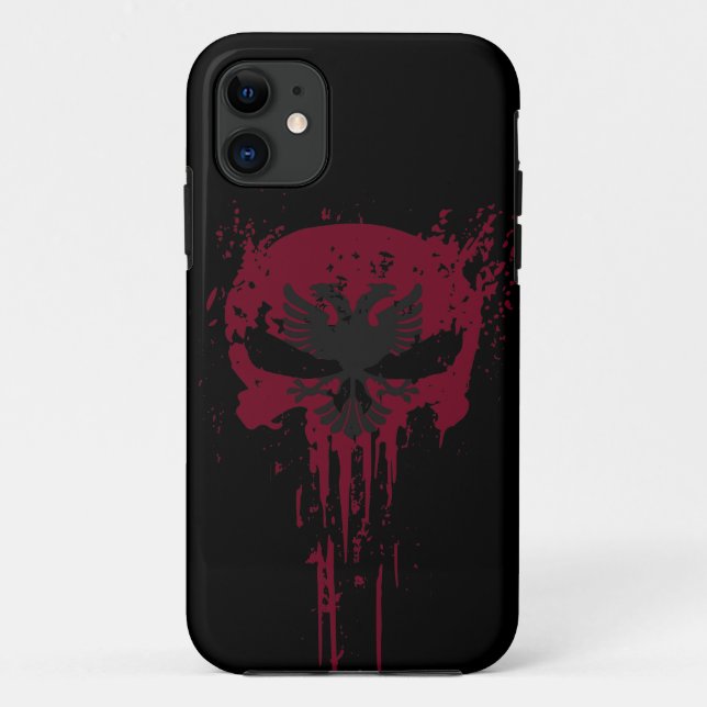 Capas de iphone de Casquilho Vermelho Grunge (Verso)