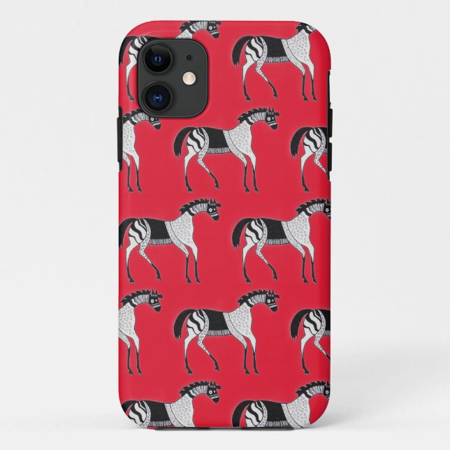 Capas de iphone de Cavalo Vermelho inspirado na Gr (Verso)