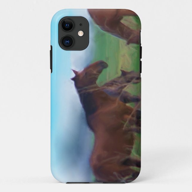Capas de iphone de Cavalos Selvagens (Verso)