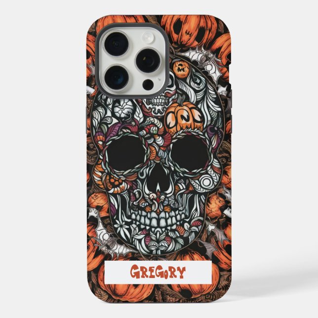 Capas de iphone de Caveira e Abóbora (Verso)