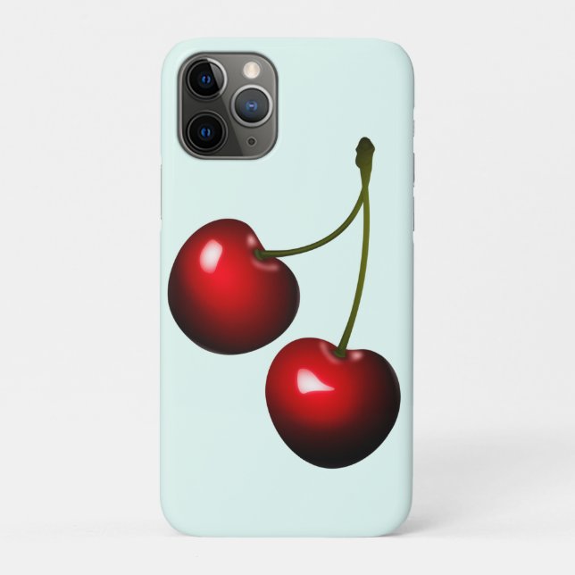 Capas de iphone de Cereja Vermelha com Cores Perso (Verso)