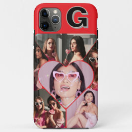 Capas de iphone de Colagem de 6 Fotos em Monograma