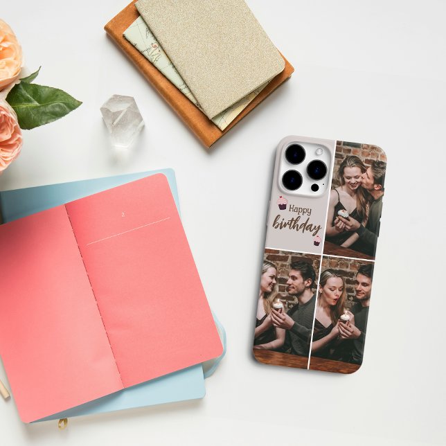 Capas de iphone de Colagem de Fotos de Aniversário (Criador carregado)