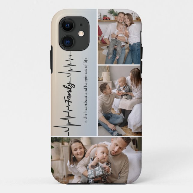 Capas de iphone de Colagem Personalizada da Famíli (Verso)
