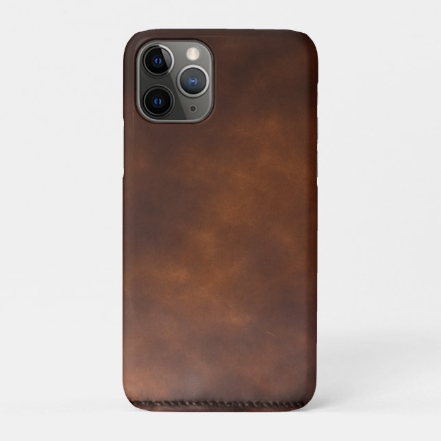 Capas de iphone de couro castanho - Prot elegante  (Verso)