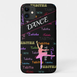 Capas de iphone de dança com nome personalizado po