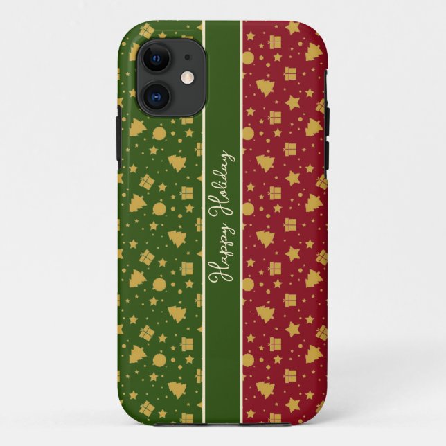 Capas de iphone de decoração de Natal padrão (Verso)