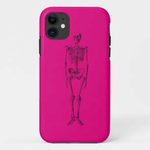 capas de iphone de esqueleto rosa quente