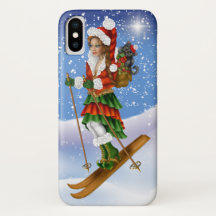 Capas de iphone de esquiador de neve de Natal
