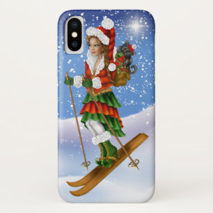 Capas de iphone de esquiador de neve de Natal