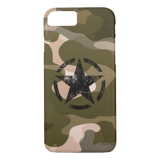 Capas de iphone de estilo Star on Burlap (Verso)