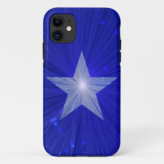 Capas de iphone de Estrela Azul Escura (Verso)