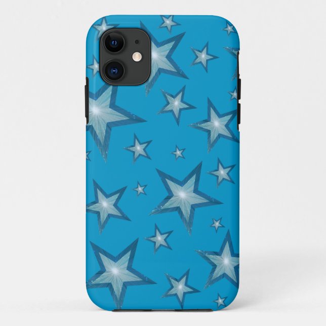 Capas de iphone de estrelas azuis (Verso)