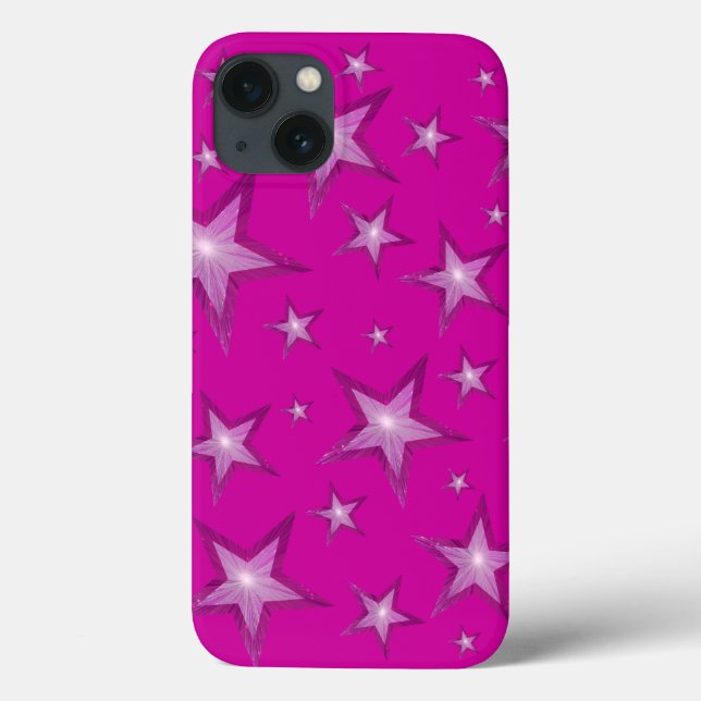 Capas de iphone de estrelas rosa (Verso)