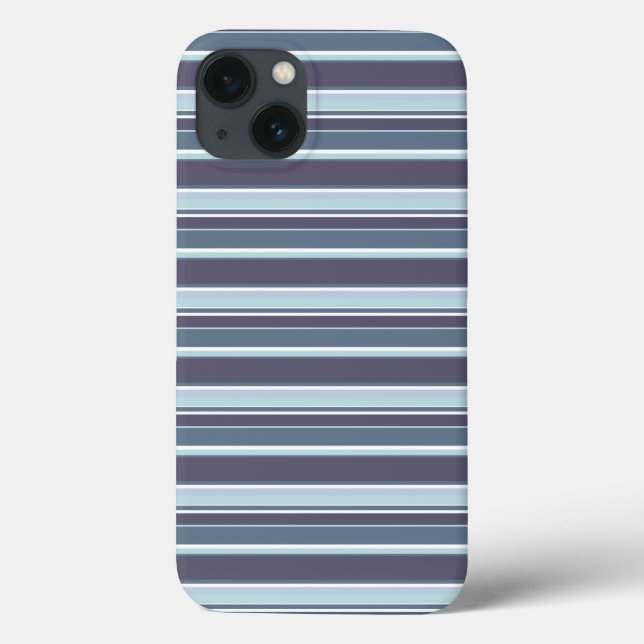 Capas de iphone de estrias de cinza azul (Verso)