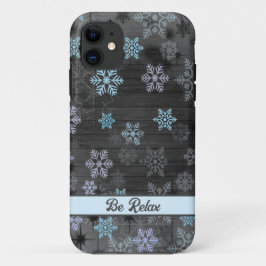 Capas de iphone de flocos de neve azuis do Natal