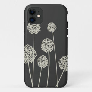 CAPAS DE IPHONE DE FLORES DE ESTRANGEIRA DE CINZA/