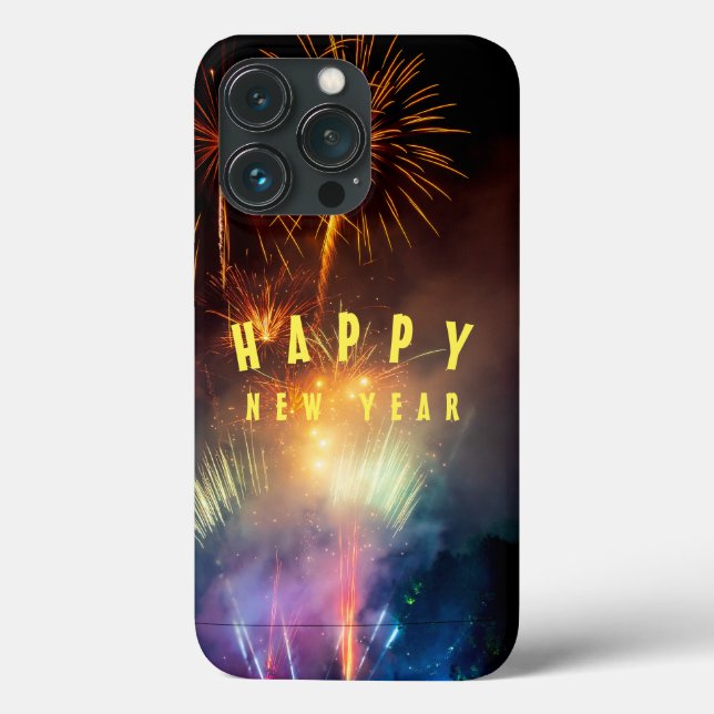 capas de iphone de fogos de feliz ano novo (Verso)