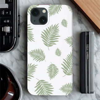 Capas de iphone de folha verde - Fresca, Natural,