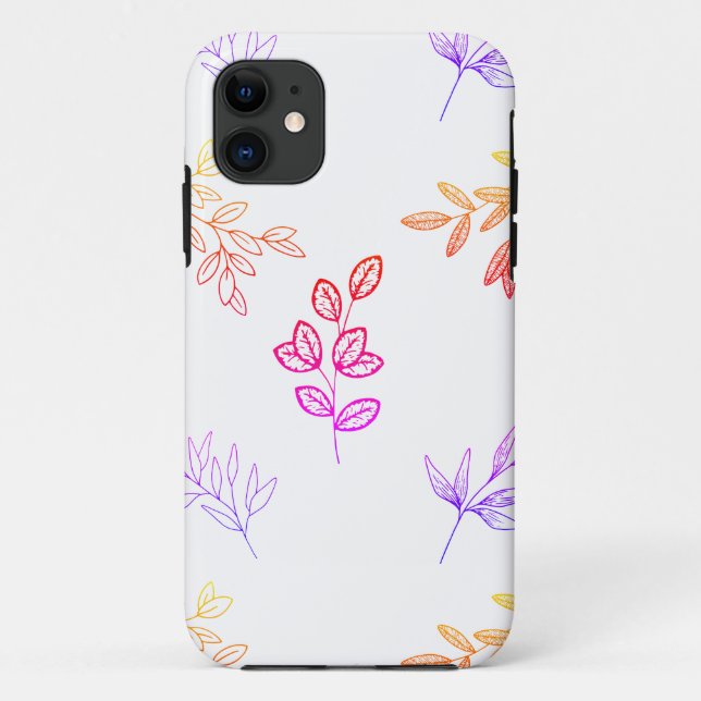Capas de iphone de folhas simples e elegantes (Verso)
