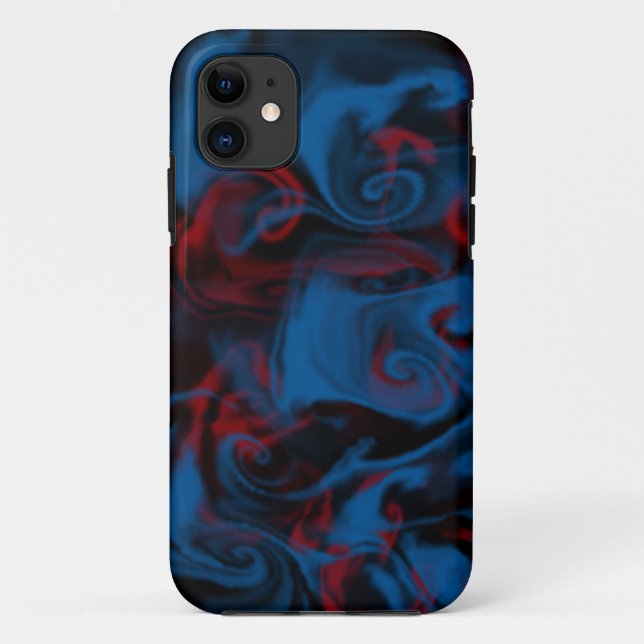 Capas de iphone de fumo azul e encaracolado (Verso)