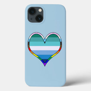capas de iphone de gabinete de coração de orgulho