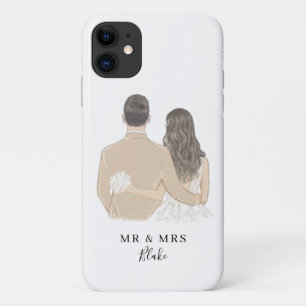 Capas de iphone de gabinete de ilustração noiva 